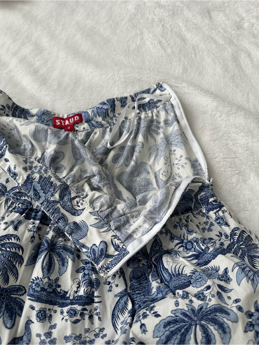 Staud Sea Skirt in Blue Toile size 0 - Picture 8 of 12